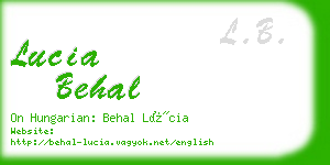 lucia behal business card